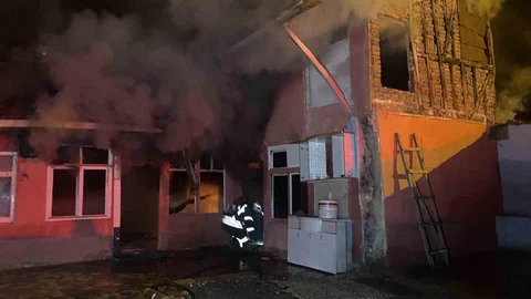 Çorum'da Gecekondu Yangını Meydana Geldi