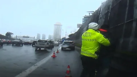 Küçükçekmece'de Trafik Kazası Anı