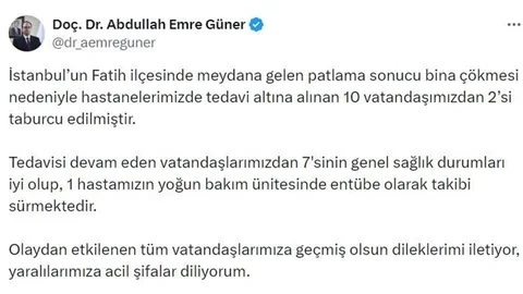 İstanbul'da Çöken Bina Açıklaması