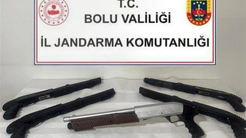 Bolu'da Ruhsatsız Av Tüfekleri Ele Geçirildi