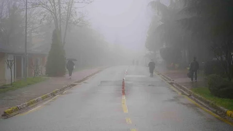 Sis ve yağmur görüşü azalttı