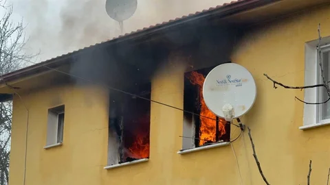 Bartın'da Afet Konutlarında Yangın