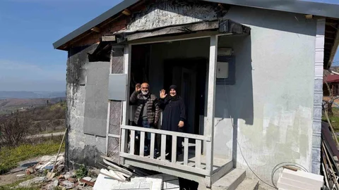 Kocaeli'de Yangında Kaybedilen Ev Yeniden Yapıldı