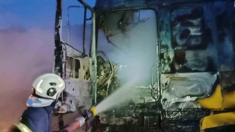 Kastamonu'da Tır Yangını Meydana Geldi