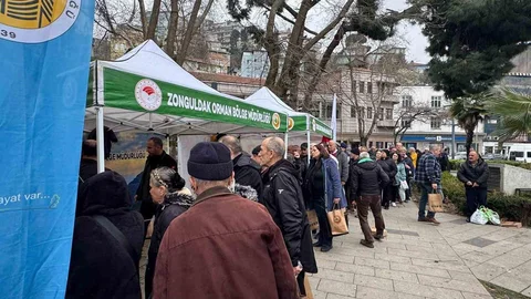Zonguldak'ta Fidan Dağıtımı İzdihama Neden Oldu