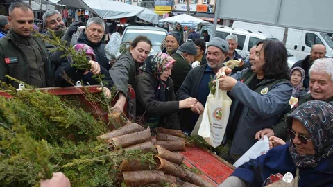 Korkuteli'nde 1000 Fidan Dağıtımı Yapıldı