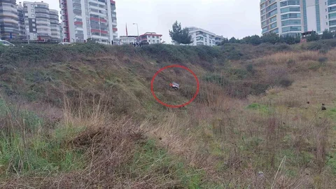 Samsun'da Otomobil Uçtu, 1 Yaralı
