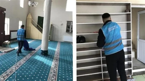 Hakkari'de Hükümlüler Camileri Temizledi
