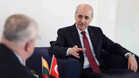 TBMM Başkanı Kurtulmuş'tan Litvanya ile Görüşme