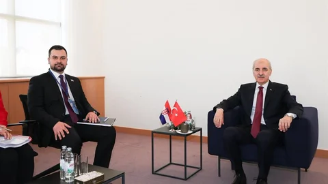 TBMM Başkanı Kurtulmuş Zagreb'de Görüşme Yaptı