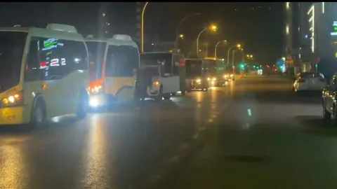 Bursa'da Otobüsçüler Kornalı Eylem Yaptı