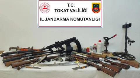 Tokat'ta Silah ve Tarihi Eşya Operasyonu