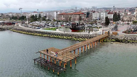 Ordu'da Ay Işığı İskelesi Yenileniyor
