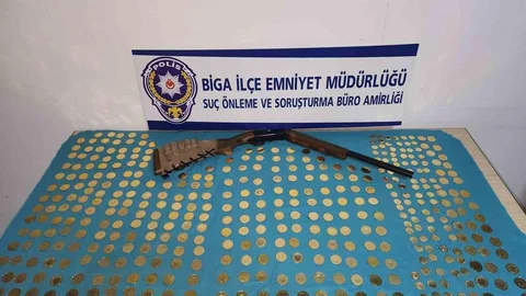 Biga'da 438 Sahte Altın Ele Geçirildi