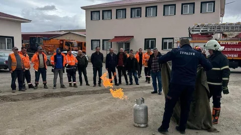 Bayburt’ta Yangın Eğitimi Yapıldı