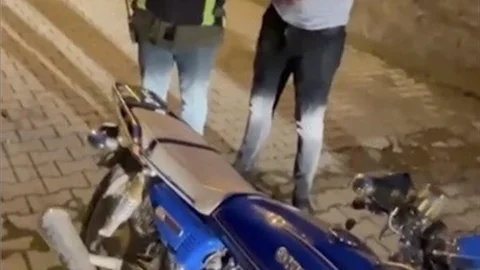Osmaniye'de Motosiklet Sürücüsüne Ceza Verildi