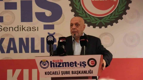 Kocaeli'de HAK-İŞ Genel Başkanı Arslan Konuştu