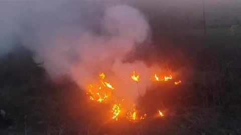 Bolu’da Otluk Alanda Yangın Söndürüldü