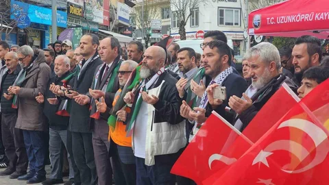 Edirne'de STK'lar Mescid-i Aksa'ya Destek Verdi