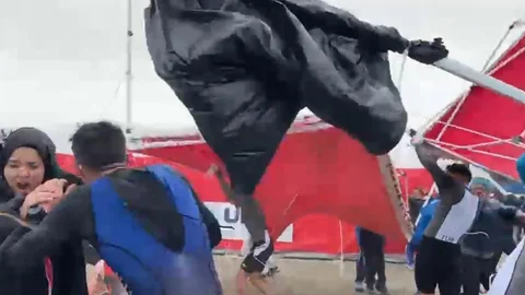 Burdur'da Duatlon Yarışmasında Rüzgar Etkili Oldu