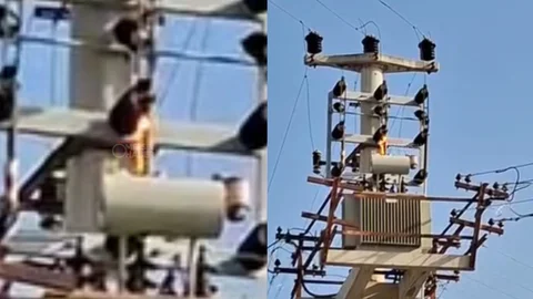 Karaduvar’da Trafo Alev Aldı