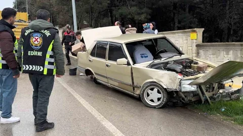 Edirne'de Tofaş Hasar Gördü