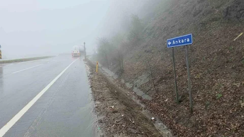 Bolu Dağı'nda Yoğun Sis Etkili Oldu