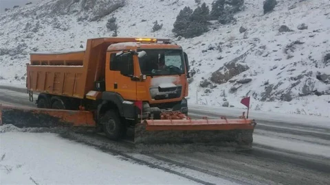 Antalya-Konya Karayolunda Kar Yağışı Devam Ediyor