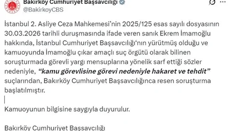 Ekrem İmamoğlu'na Soruşturma Başlatıldı