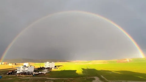 Siirt'te Gökkuşağı Güzelliği
