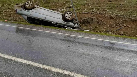 Batman'da Takla Atan Araçta 1 Yaralı