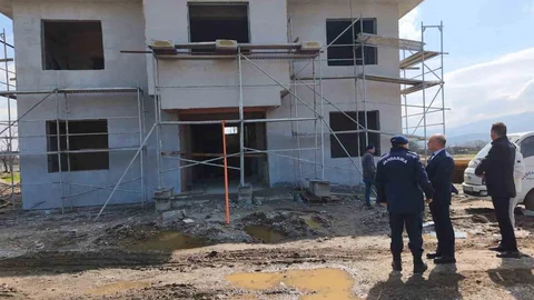 Çanakkale'de Jandarma Karakolu İnşaatı İncelendi