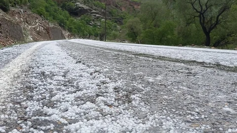 Erzincan'da Dolu Yağışı Etkili Oldu