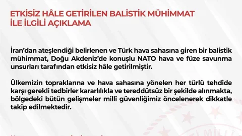 Türk Hava Sahasında Balistik Füze İmha Edildi