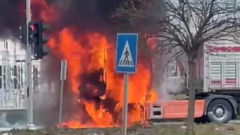 Samsun'da Tır Yangını Meydana Geldi