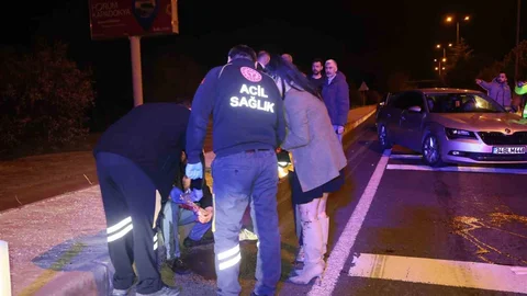 Yardım İçin Duranlar Alkollü Sürücüyü Darp Etti