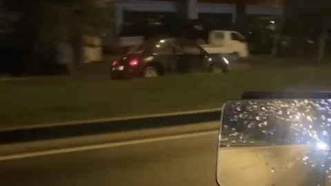 Bolu'da Ters Şeritte Otomobil Seyri