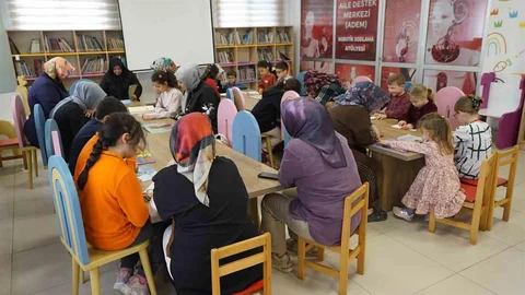 Kahramanmaraş’ta Anne ve Çocuklar Kitap Okudu