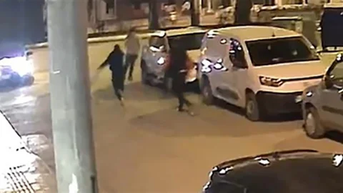 Bafra'da Silahlı Saldırı Anları Kamerada