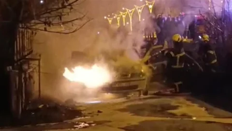 Bitlis’te Araç Yangını Meydana Geldi