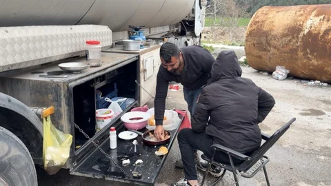 Osmaniye'de Şoförler Beklemede