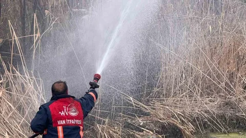 Van'da Sazlık Yangını Kontrol Altına Alındı