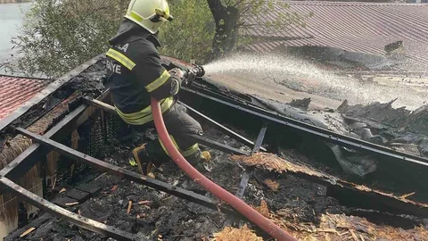 Ortaca Dalyan'da Çatı Yangını