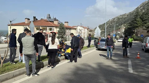 Isparta'da Motosiklet Kazası