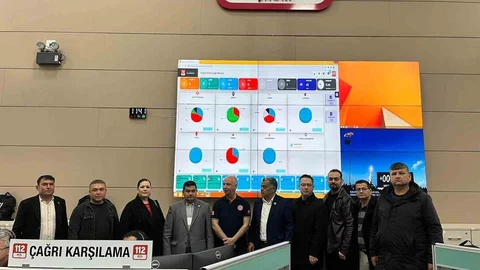 Muğla'da 112 Acil Çağrı Merkezi Ziyareti