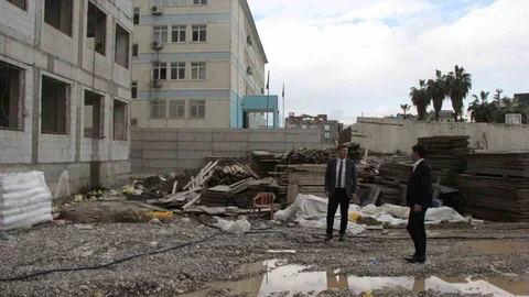 Cizre'de Okul İnşaatı İncelendi