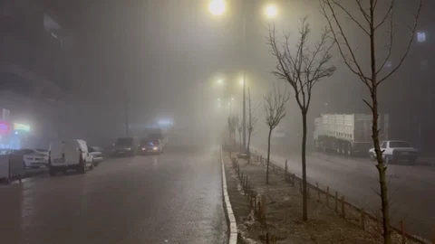 Besni'de Sağanak Yağış ve Sis Etkili Oldu