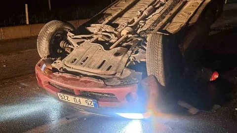Aşkale'de Korkutan Trafik Kazası
