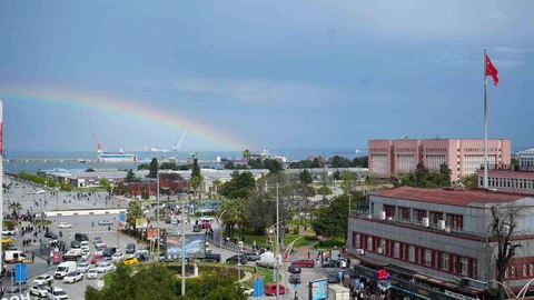 Samsun’da Gökkuşağı Görüntülendi