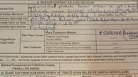 Denizli'de Beton Dökme Ceza Kararı